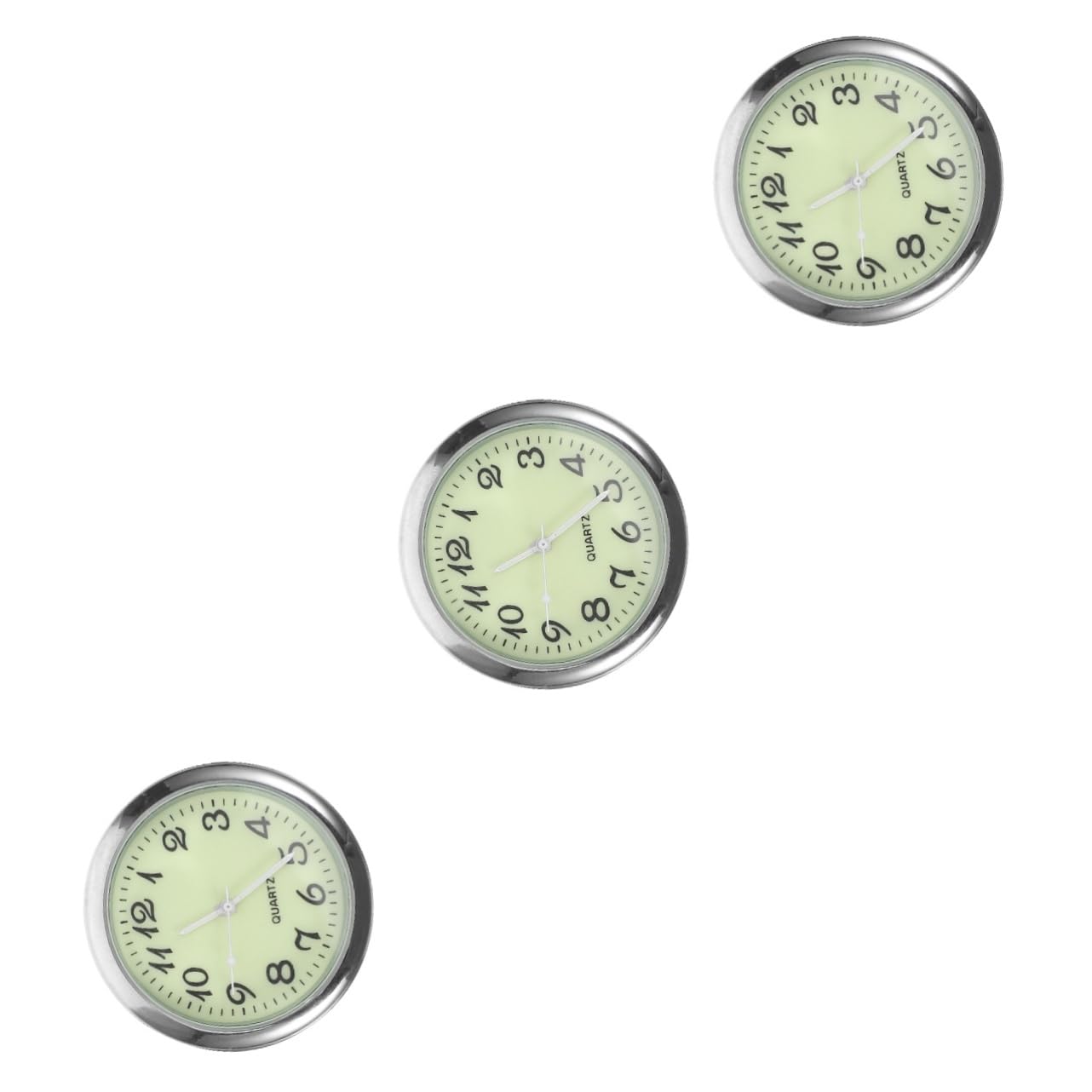 3 Stück Auto Armaturenbrett Uhren - Leuchtende Analoguhren Für Dashboard