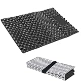 Colefunmit Ultralight Foam Sit Pad, Foldable Waterproof Z Hiking Sitting Pad Insulated Stadium Seat Cushion with Strap for Camping Stadium Outdoor Picnic (Black)