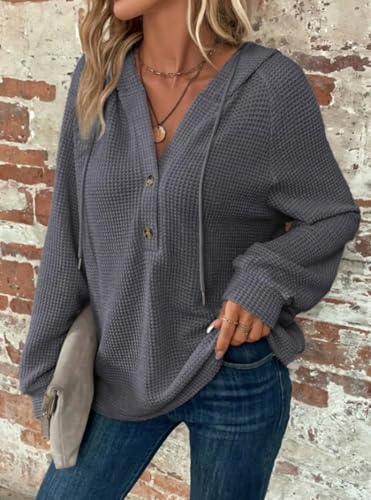 Women's Knitted Long Sleeve Casual Sweatshirt, Knit Sweater V Neck Casual Pullover Fashion Sweatshirts4