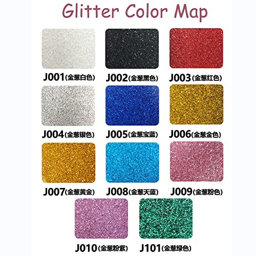 Image of guangyintong Glitter Sky Blue Heat Transfer Vinyl HTV Rolls, 12 inch x 8ft Iron on Vinyl for T-Shirts, HTV Vinyl for All Cutter Machines Easy to Cut & Weed for Heat Vinyl Design