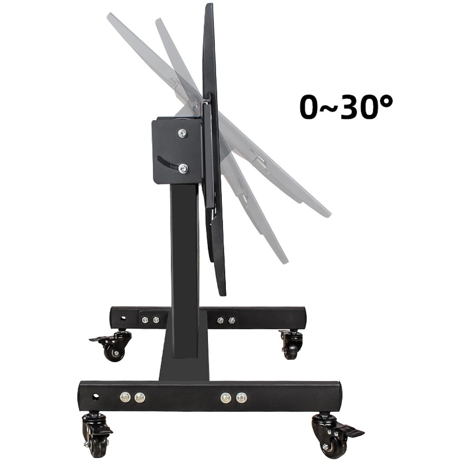 tv Stand Piano in piedi TV Carrello mobile 32 "-75" Mobile Commerciale TV Stand con 4 rulli universali Doppia colonna Tilts rotazione TV Supporto, tiene fino a 110 libbre .per casa, ufficio