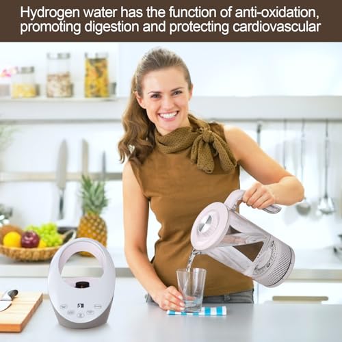 Hydrogen Water Generator 50 oz Hydrogen Water Pitcher with SPE/PEM Technology, PH Balanced Electrolytic Jug, Calcium Sulfite Filtered Hydrogen Water Bottle Gifts - Image 3