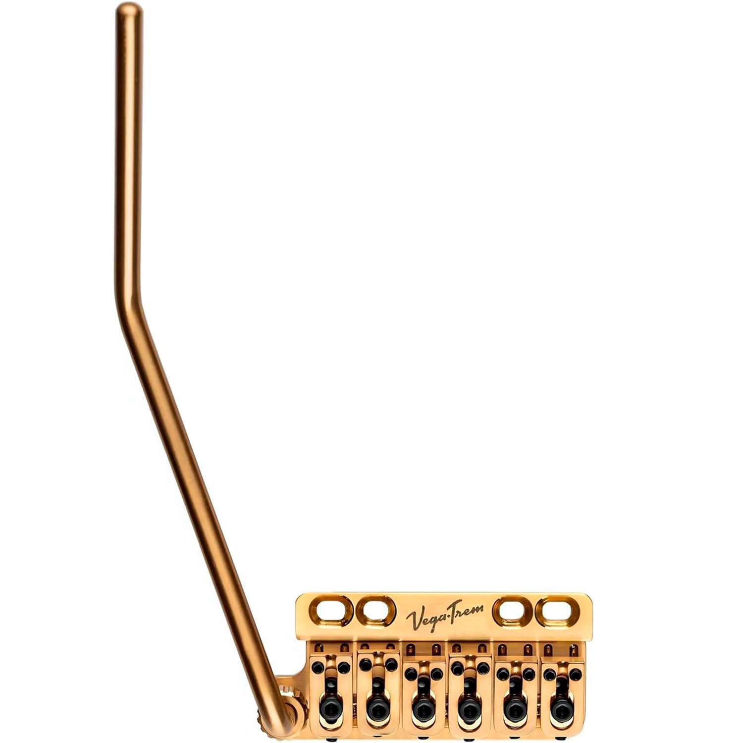 Vega Trem VT1 - Ponte tremolo speciale per chitarra mancina a 6 viti per Stratocaster | Sostituzione no-mod a 6 viti, vibrazione a 2 vie, accordatura stabile, blocco in ottone, finitura oro