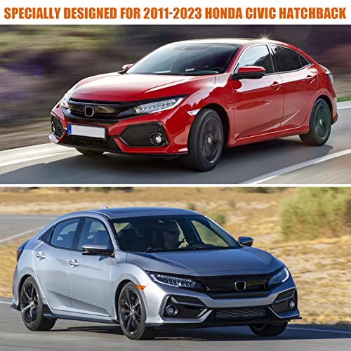 Image of Waterproof Car Cover Replace for 2011-2023 Honda Civic Hatchback, 6 Layers All Weather Custom-fit All Weather Car Covers with Zipper Door & Windproof Bands for Sun Snow Rain Dust Protection