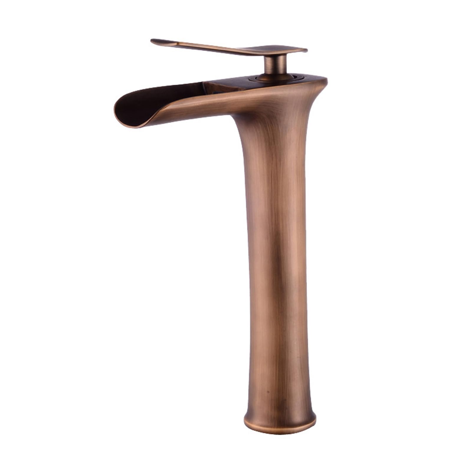 XJTNLB Grifo para Lavabo de Baño en Cascada Mezclador Monomando Lavabo Agua Caliente y Fría Griferia Lavabo Cascada,Antiguo,Alto