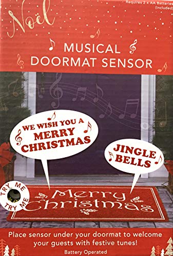 Best gifts christmas decorations musical doormat sensor wish merry christmas and happy new year song