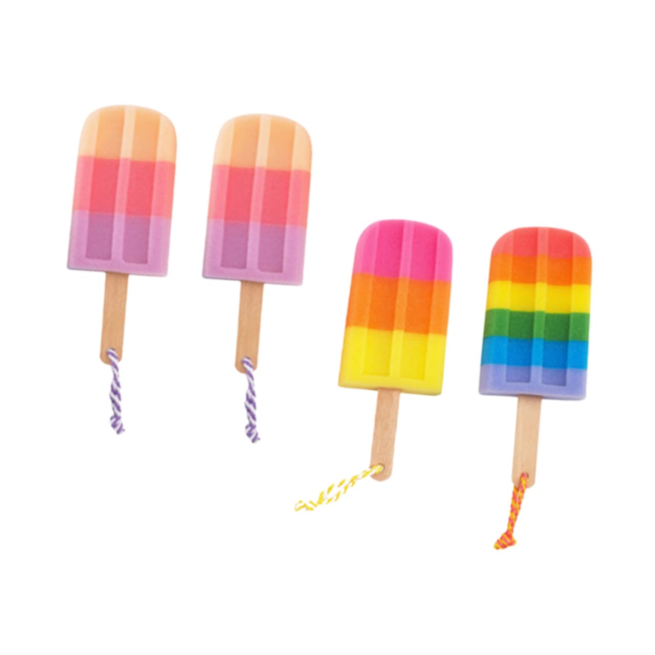 WOONEKY 8piezas Esponjas De Ducha Forma De Helado Toalla Exfoliante Para Baños y Ducha Aleatorios