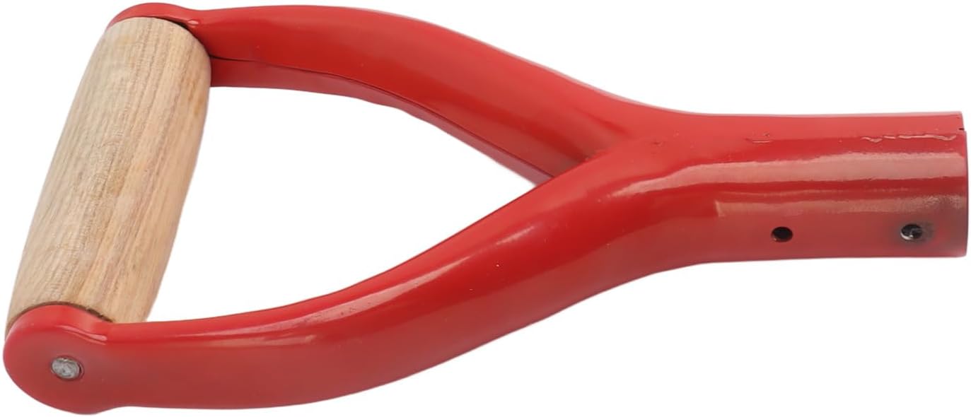 YUYTE Handle Garden Spade Handle Y Shaped 12.22in Inside Diameter Replacement Spade with Wooden Grip for Garden Digging and Raking Tools (Red) image 5