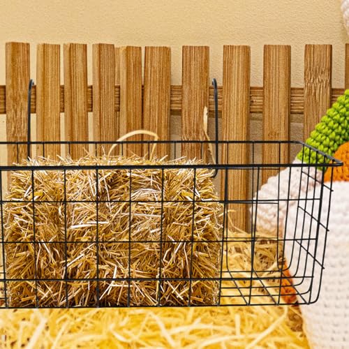 Comedero de heno resistente PLAFOPE con rack de hierro para cobayas 7