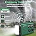 20000mAh/ 74000mWh Hand Crank Emergency Radio, AM/FM/NOAA Weather Radio, Battery Powered Solar Radio with USB Phone Charger, Reading Lamp Flashlight & SOS for Emergency (Army Green)