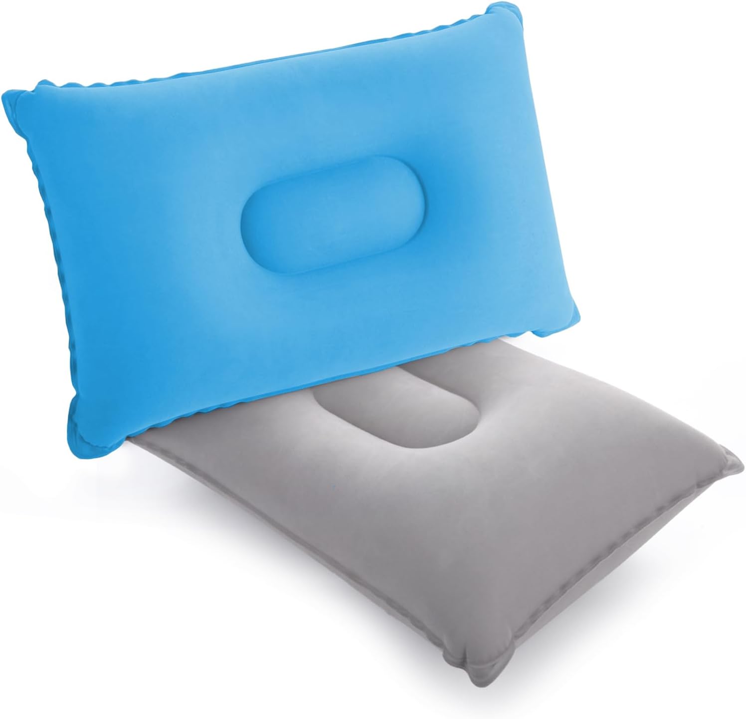 SUTAFOR Set of 2 Ultralight Inflatable Camping Pillows for Travel, Excursions Beach Cushion 34 x 22 cm, Azure+Grey SUTAFOR Set of 2 Ultralight Inflatable Camping Pillows for Travel, Excursions Beach Cushion 34 x 22 cm, Azure+Grey