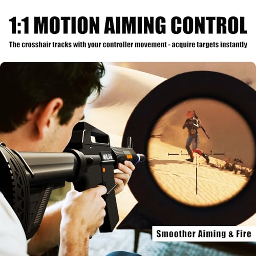 Image of MHL416 Move Controller for PS4 - Wireless Gun Controller with Motion Aim, Authentic Feedback, Move Motion Tech, 1200mAh Battery Share Button, Non-Slip Grip(Black)
