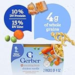 Gerber Baby Food 2nd Foods, Dinner, Chicken Noodle Puree, 4 Ounce Tubs, 2-Pack (Pack of 8) - Image 4