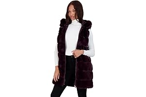 Faux Fur Vest for Women: Grooved and Hooded