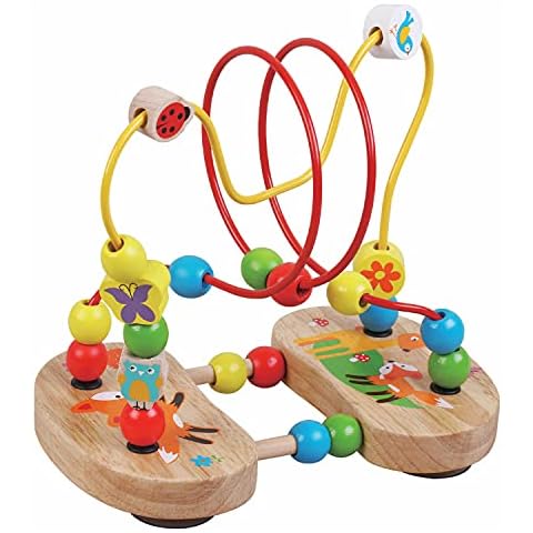 Childrens Wooden Toy Bead Maze, High Chair Suction Toy, Fox Design by jumini ® Cover