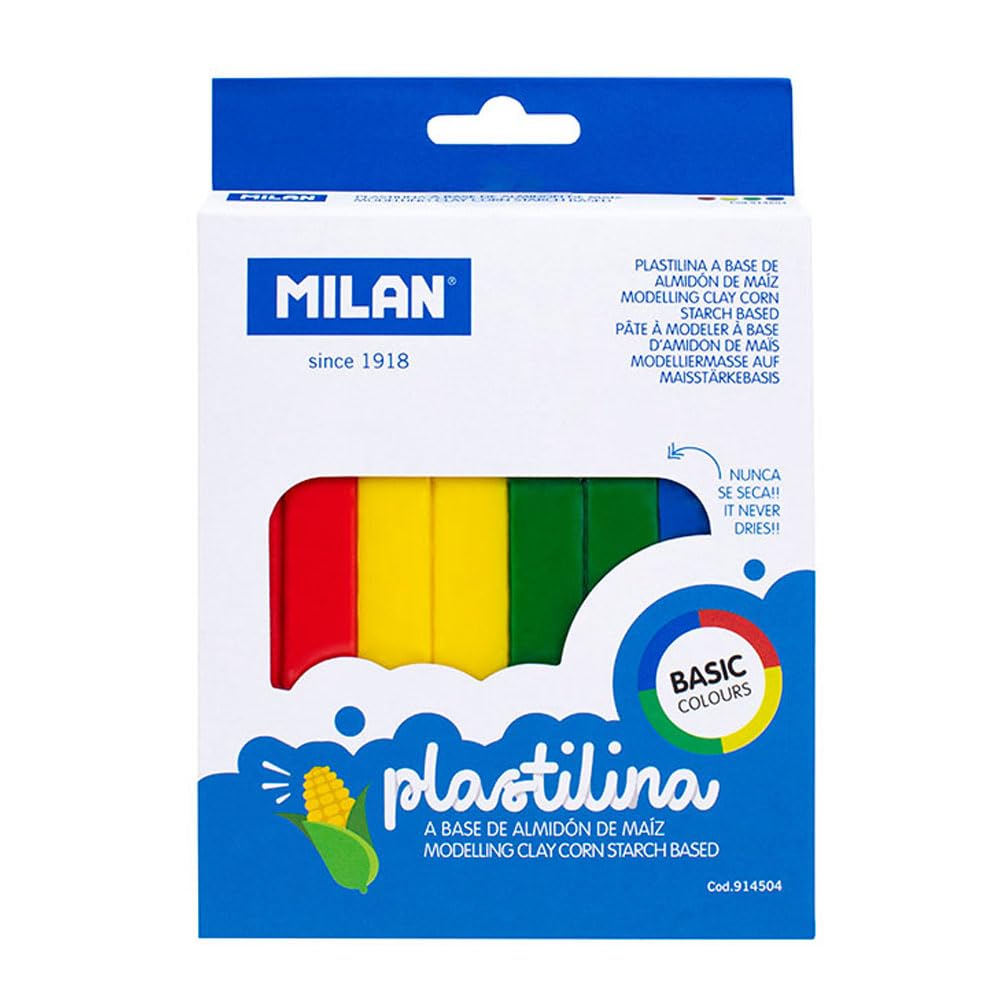 MILAN- 4 Barras de plastilina (330 g), Multicolor (FACTIS, S.A. 914504)