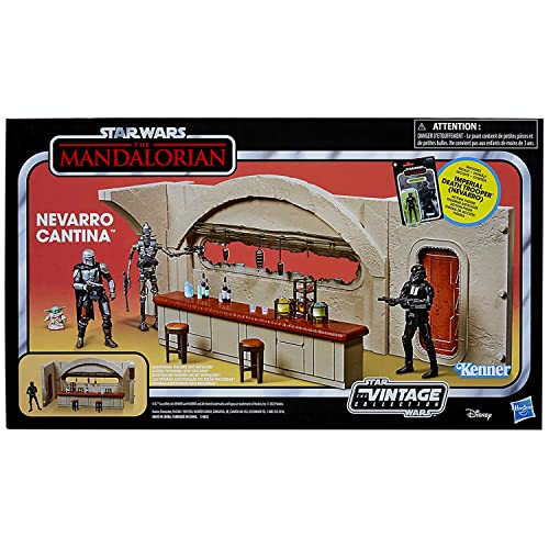 Star Wars: Mandalorian Vintage Collection, 3.75 Inch Basic Figure Playset, Nevaro Cantina / Star Wars The MANDALORIAN 2022 THE VINTAGE COLLECTION Playset NEVARRO CANTINA Movie SW Star Wars Drama