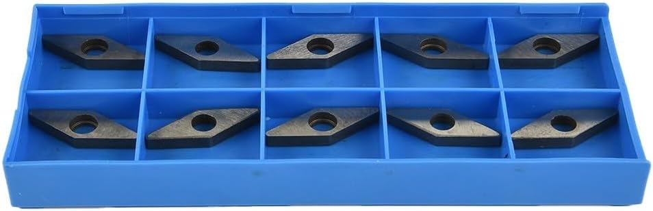 MV1603 Carbide Insert Shim Seats for VNMG160404 VNMG160408 VNMG160412 VNMG160416 Inserts, High Strength Hardness Turning Tool Protector 15mm x 15mm x 3.1mm 35 Degree Rhombus 10 Pieces