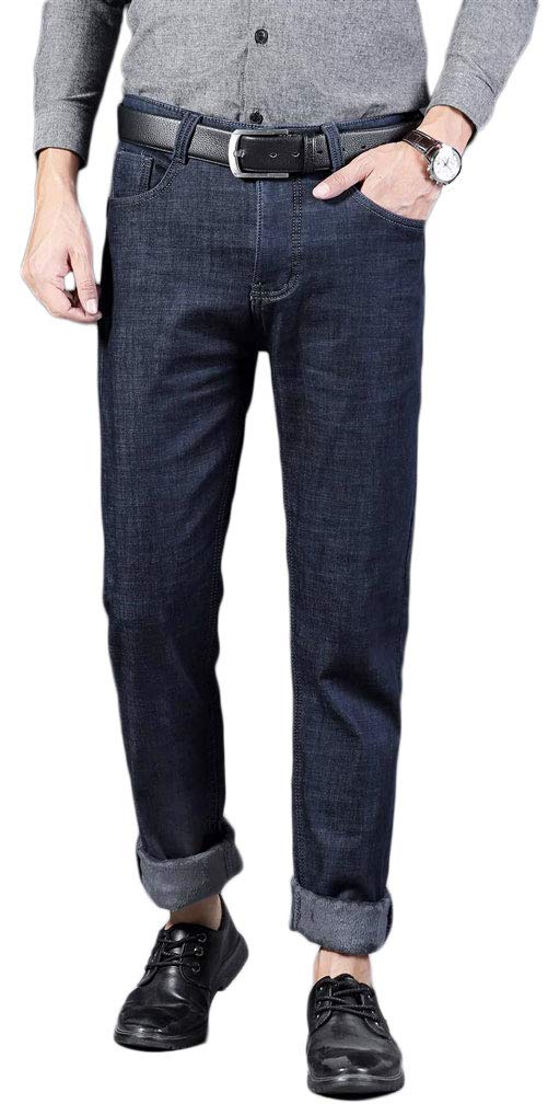 Plaid\u0026Plain Men's Flannel Lined Jeans 