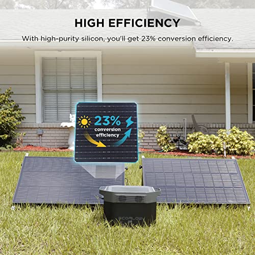 Ef Ecoflow 2Pcs 100W 12V Solar Panels, High Efficiency Monocrystalline Pv Modules, Ip68 Waterproofing, Ideal For Rv& Marine Rooftop, Farm Battery, Power Kits & Ecosystem #TOP2