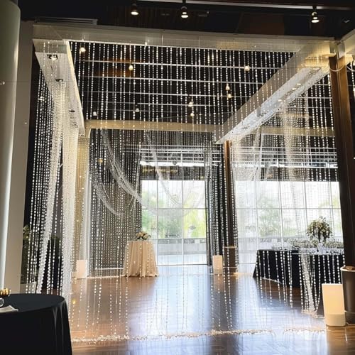 Efavormart Luxury High-Density Crystal Bead Curtain, 5x10ft with 43 Strands,