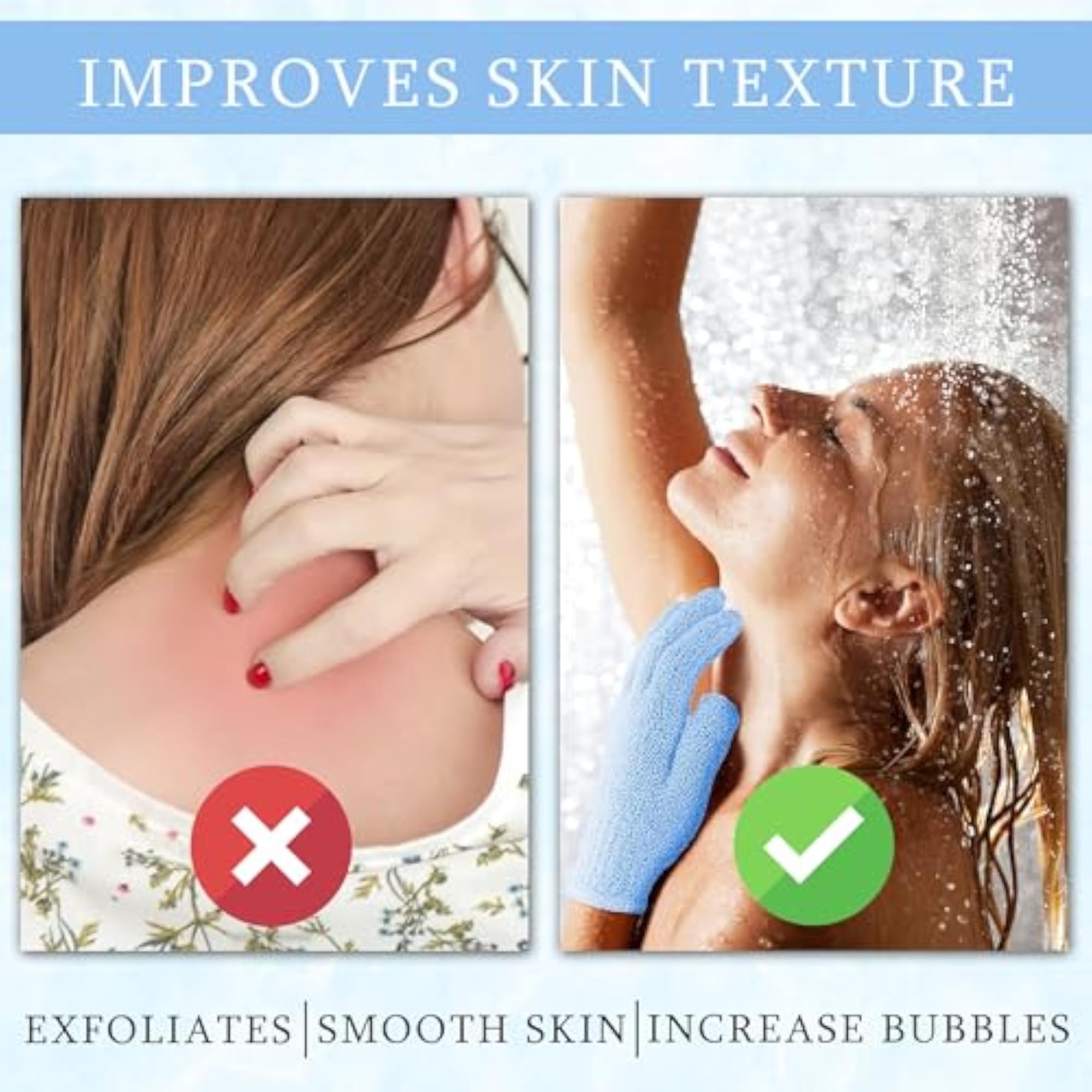 Deep Cleansing Exfoliating Gloves, Body Scrub Mitts