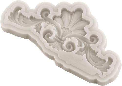 Miniatura 7 de Sijiangmold Molde de fondant barroco para curlicues, moldes de silicona de encaje de filigrana para decoración de pasteles, decoración de cupcakes,