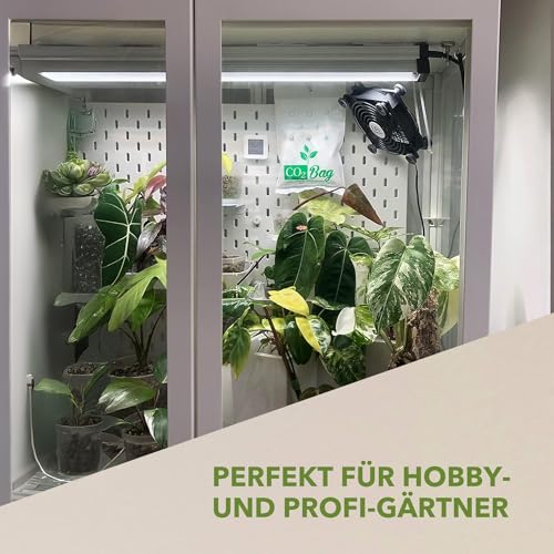 CO2Bag für kräftiges Pflanzenwachstum – verbessert Geschmack, Farbe und Ertrag der Ernte – kompakt, wartungsfrei und sicher – perfekt für Gewächshäuser bis 10 m²