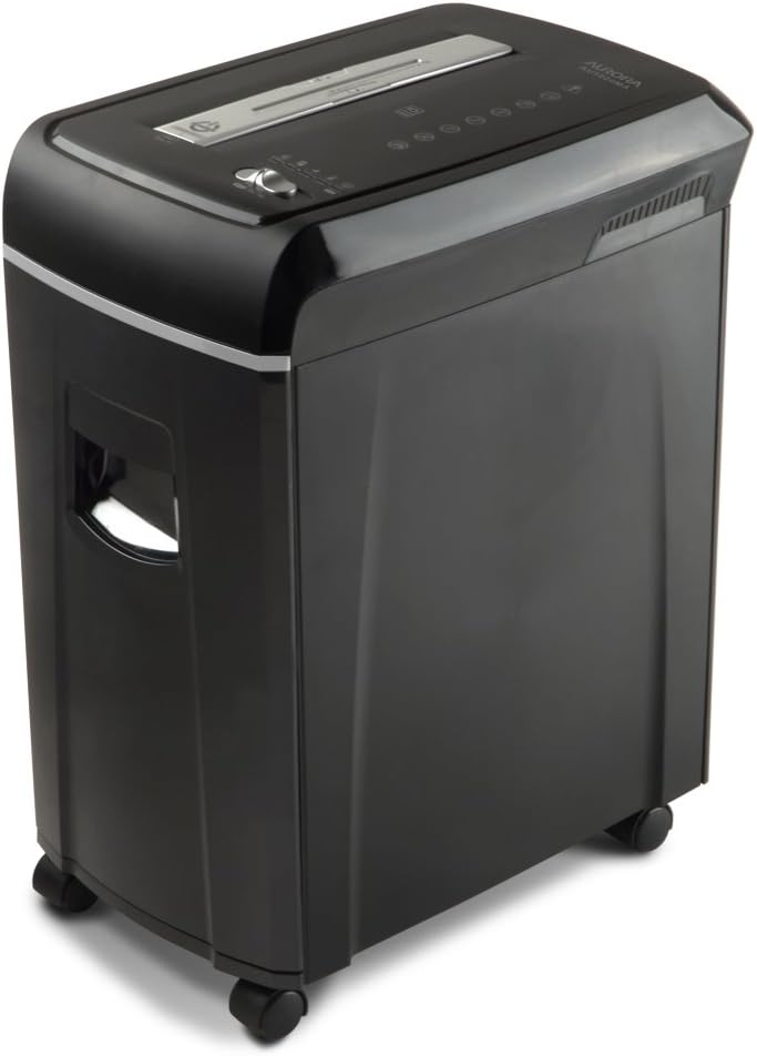 Aurora AU1020MA High-Security 10-Sheet Micro-Cut Paper, CD and Credit Card Shredder with Pullout Basket