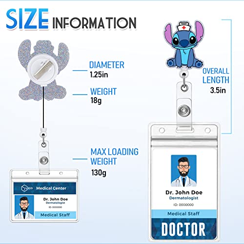 Akkya Badge Reel Holder Retractable With Id Clip For Nurse Nursing Name Tag Card Cute Funny Cartoon Nursing Student Teacher Doctor Rn Lpn Medical Assistant Work Office Alligator Clip-Gifts For Nurses #TOP4