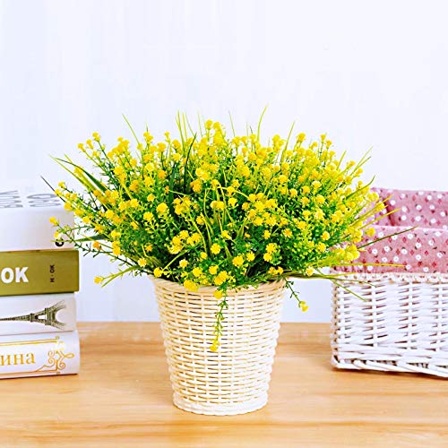 Anglelife Artificial Lavender Flowers, Lavender Bouquet In Purple Artificial Plant For Home Diy Decor, Wedding, Garden, Office Decor (4Pcs, Artificial Milan Flowers Yellow) #TOP2
