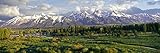 Posterazzi Scenic view mountain background Snake River Range Grand Teton National Park Wyoming USA Poster Print, (27 x 9)