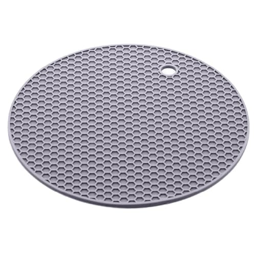 LYOR - Descanso para Panela Redondo de Silicone Cinza 18cm
