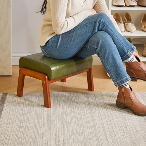 IBUYKE Dark Green 10.2" Rectangle Foot Stool Ottoman