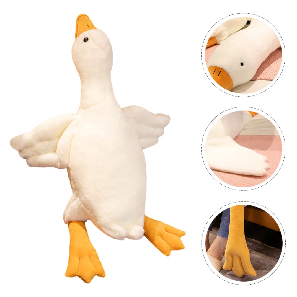 Amazon.co.jp: Toyvian 大きな白いガチョウの人形 アヒルぬいぐるみ枕