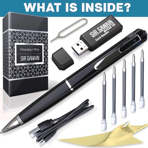Image of SIRGAWAIN Premium Body Camera Pen - Full HD 1080p Video & Photos, Motion Detection, One-Button Control, 2026 Model