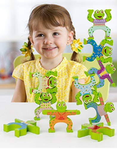 Besting Balancing Stacking Blocks Frog Blocks High Swing Parent-Child Children's Educational Balance Wooden Stacking Acrobatic Interlock Decompression Preschool Toys Balancing Games (Hj012) #TOP1