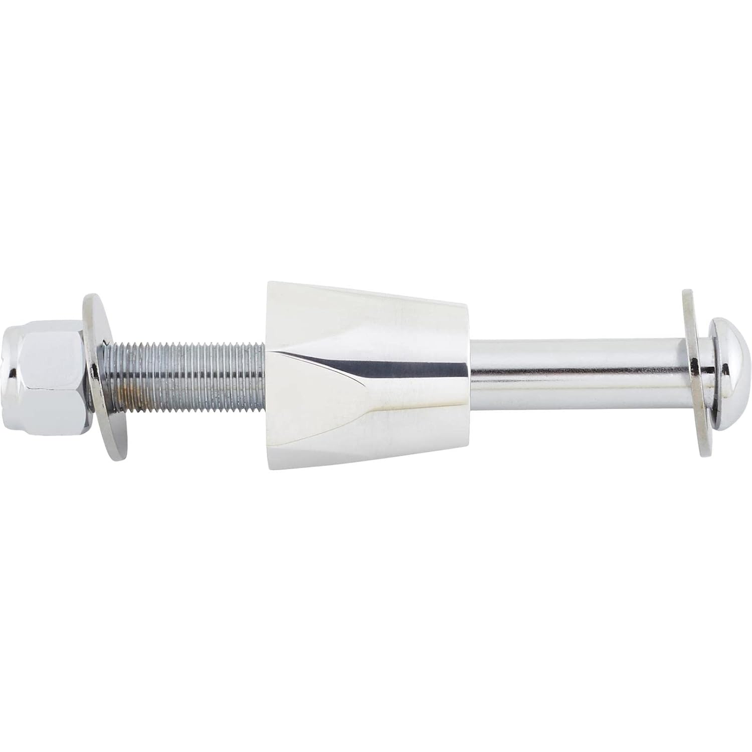 Speedway Motors Coilover Shock Mount Bolt Kit with Plain Support Collar 6 Inch 5/8-18 Forged Button Head Includes Billet Spacer Nylock Nut Polished Aluminum Universal Fit