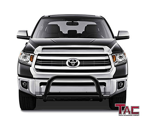 Tac Bull Bar Fit 2007-2021 Toyota Tundra Pickup Truck / 2008-2022 Toyota Sequoia Suv 3 Inches Black Front Brush Bumper Guard Grille Guard Push Guard Off Road Automotive Exterior Accessories #TOP1