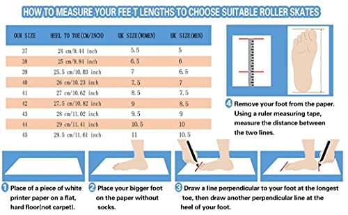 Gelory - Pattini a rotelle classici, in pelle PU