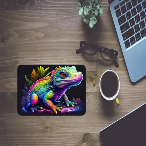Image of Shivor Fantasy Art Mouse Pad 25x22cm | Purple Floral Printed Design | Smooth Surface Control | Heat Resistant Rubber Base | Non Slip Grip | for Gaming and Laptop Use
