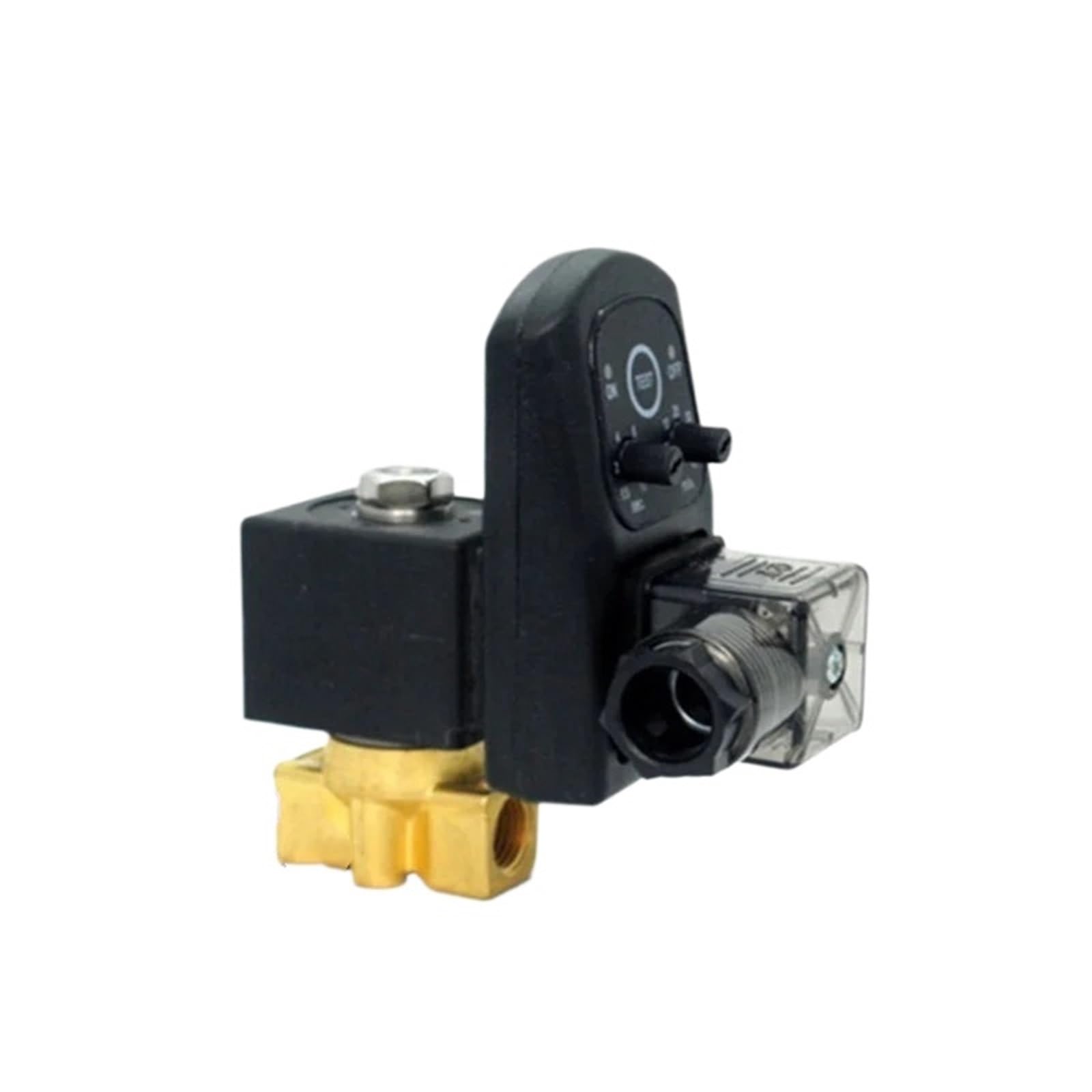 HYUJNAFZR 0-90bar 2 way water pressure solenoid valve 1/8" 1/4" BSP Orifice 1.5mm normally closed brass timer drain valve
