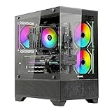 Double verre continu : le boîtier Micro ATX Nuwo Flow est équipé d'un double panneau en verre trempé, qui offre une vue panoramique spectaculaire de la configuration de jeu, combinant la fonctionnalité avec un design moderne et sophistiqué