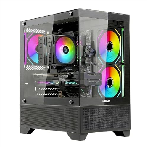 DOPPIO VETRO CONTINUO: Il case Micro ATX Nuwo Flow è dotato di un doppio pannello in vetro temperato, che offre una spettacolare vista panoramica della configurazione di gioco, combinando la funzionalità con un design moderno e sofisticato