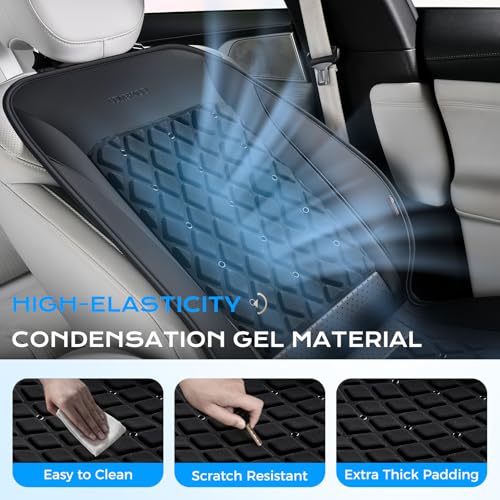 Image of Coverado 8 Cooling Fans Car Seat Cover, 2026 New Upgrade 12V-24V Ventilated Cushion, Cool Protector for Car SUV Pickup Universal Fit, Jet Black
