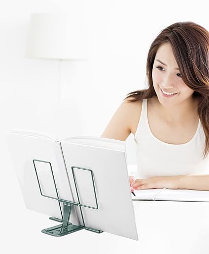 Miniatura 49 de Honagu Adjustable Reading Rest - Book Holder, Documents Stand, Sturdy Typing Stand for Recipes, Textbooks, Tablet, Music Books (Navy Blue)