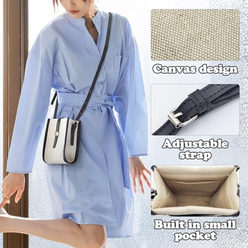 Small Crossbody Bag, Canvas Crossbody Phone Purse with Adjustable Strap, Color-blocking Phone Bags Cell Phone Purse2