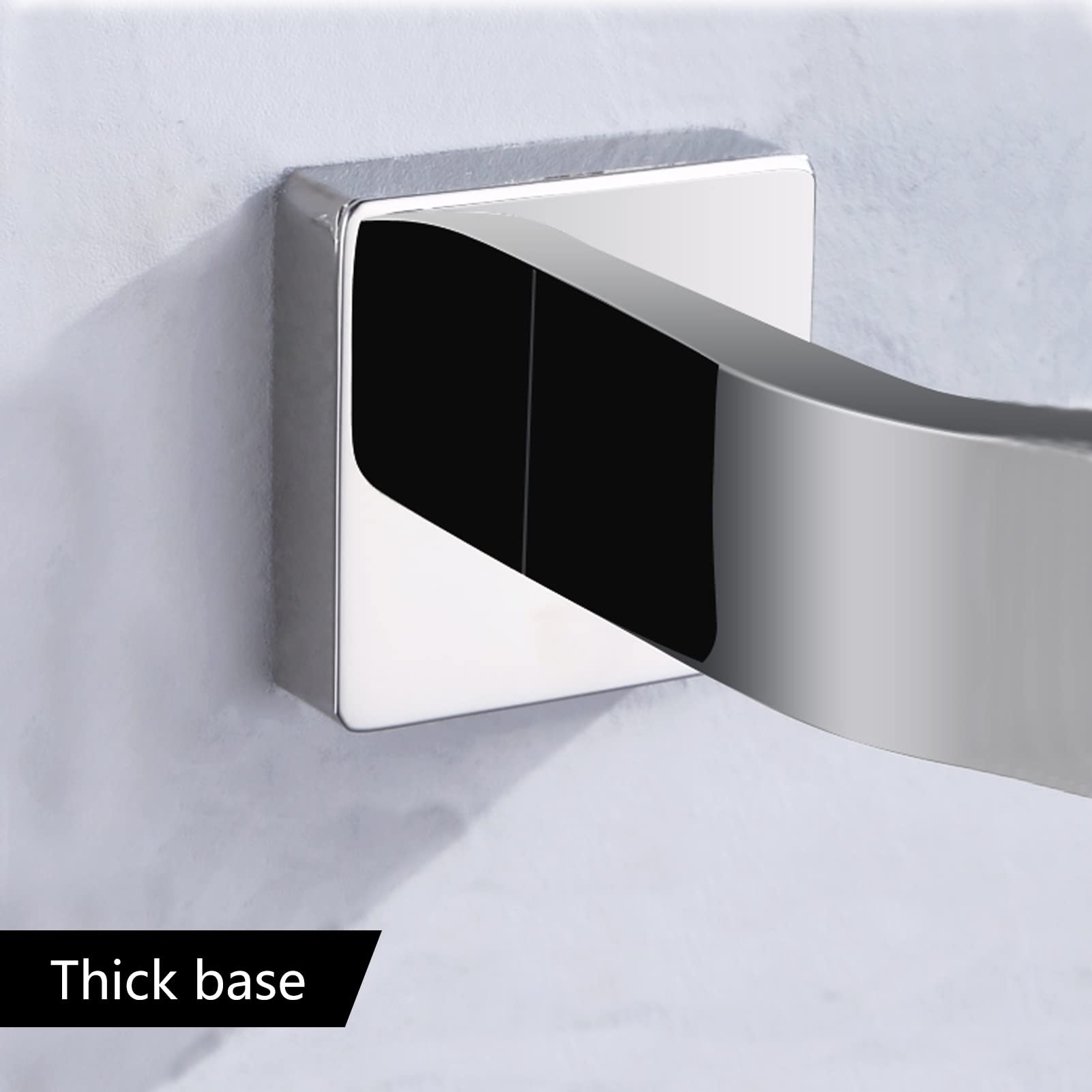 Portasciugamani Addensato per Bagno a Parete, portasciugamani Quadrato Singolo in Acciaio Inossidabile, per Accessori da Bagno e Cucina, 50cm-100cm, Argento (Dimensioni : 100cm)