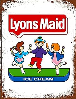 Vintage Retro Lyons Maid Kids Childrens Ice Cream Lolly Advertising inspired Kitchen Bar Novelty Gift Aluminium Metal Tin Wall Décor Sign