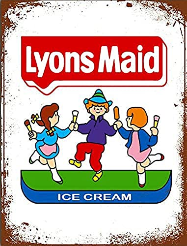 Vintage Retro Lyons Maid Kids Childrens Ice Cream Lolly Advertising inspired Kitchen Bar Novelty Gift Aluminium Metal Tin Wall Décor Sign